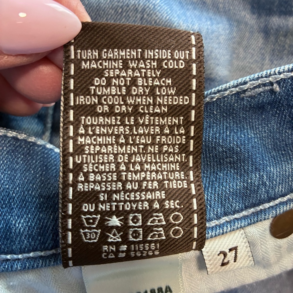 7 For All Mankind Mid Roll Up Short- Shoreline Drive Jean Short - Picture 9 of 9